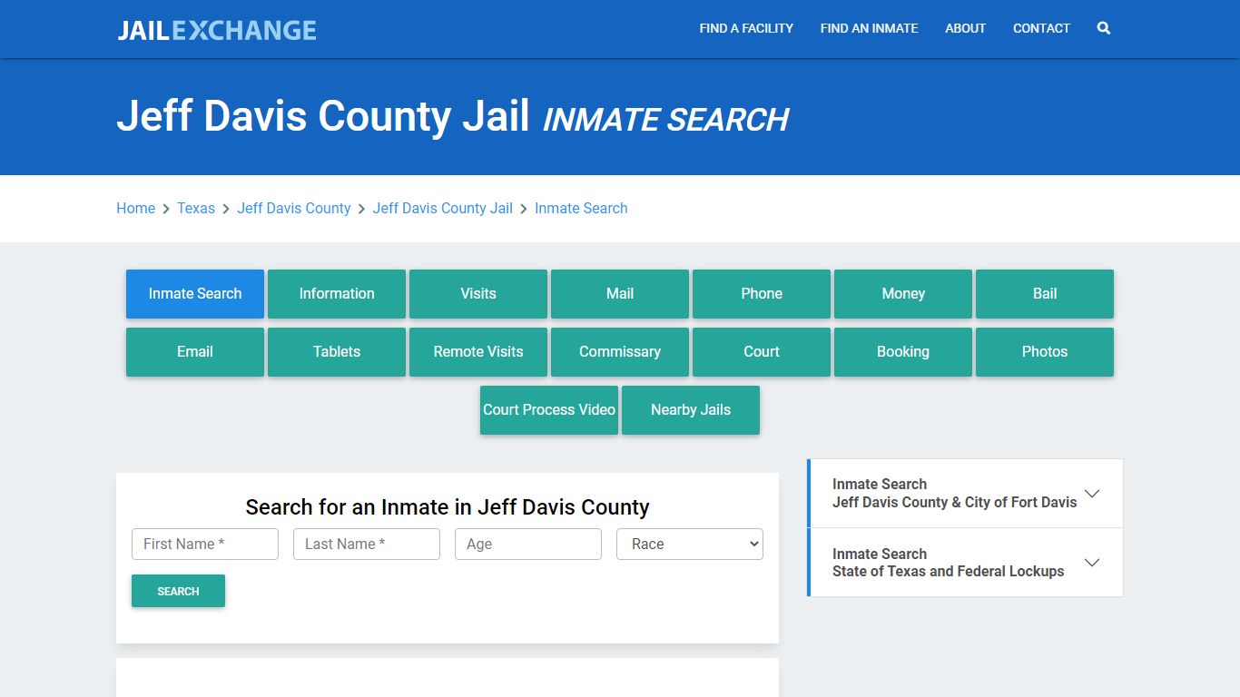 Jeff Davis County Jail, TX Inmate Search: Roster & Mugshots