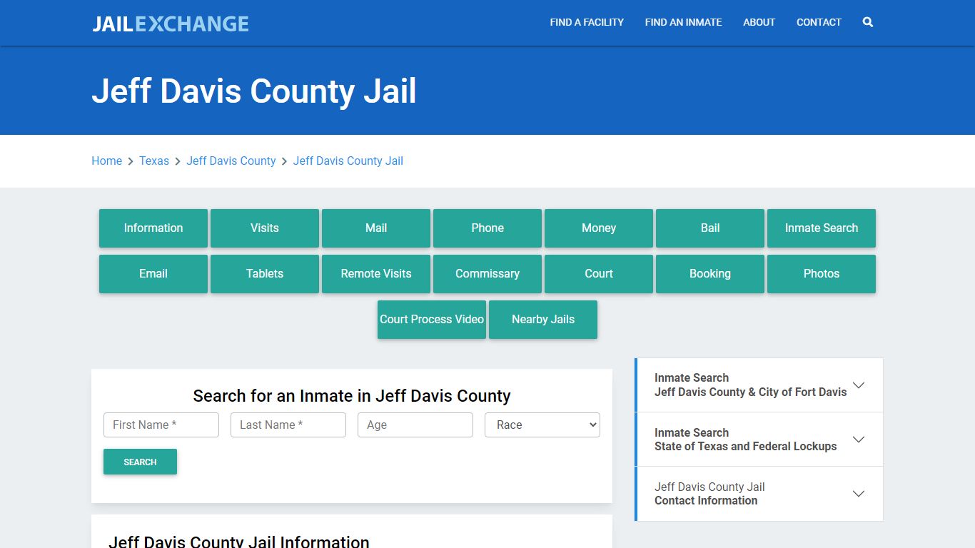 Jeff Davis County Jail Roster Lookup, TX, Inmate Search